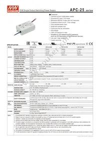 APC-25-700 Datasheet Cover