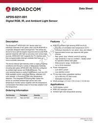 APDS-9251-001 Datasheet Cover
