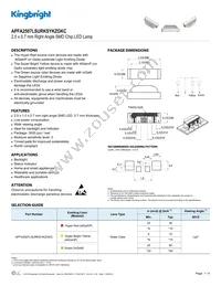 APFA2507LSURKSYKZGKC Datasheet Cover