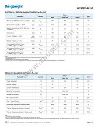 APFA3011-AK13/F Datasheet Page 2