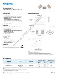 APG0603SEC-E-TT Datasheet Cover