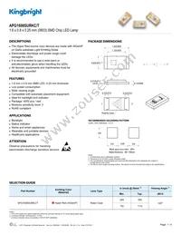 APG1608SURKC/T Datasheet Cover