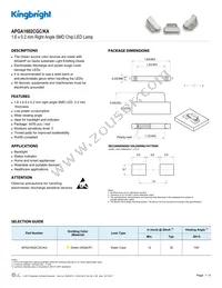 APGA1602CGC/KA Datasheet Cover