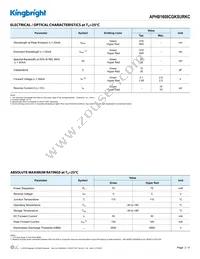 APHB1608CGKSURKC Datasheet Page 2