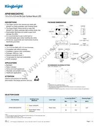 APHB1608CGKSYKC Datasheet Cover