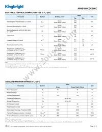 APHB1608CGKSYKC Datasheet Page 2