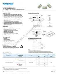 APHB1608LCGKSURKC Datasheet Cover