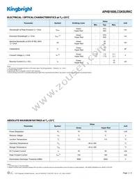 APHB1608LCGKSURKC Datasheet Page 2