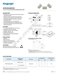 APHB1608LQBDCGKC Datasheet Cover