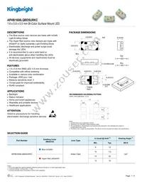 APHB1608LQBDSURKC Datasheet Cover