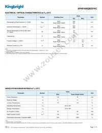 APHB1608QBDSYKC Datasheet Page 2