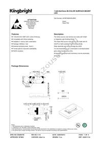 APHB1608ZGSURKC Datasheet Cover