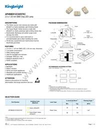 APHBM2012CGKSYKC Datasheet Cover