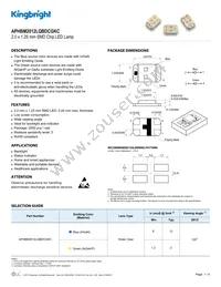 APHBM2012LQBDCGKC Datasheet Cover