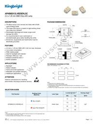 APHBM2012LVBDSEKJ3C Datasheet Cover