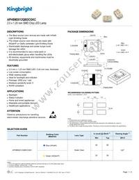 APHBM2012QBDCGKC Datasheet Cover