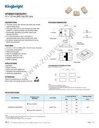 APHBM2012QBDSURKC Datasheet Cover