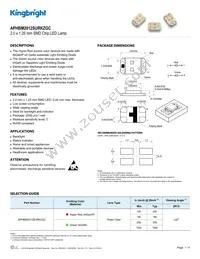 APHBM2012SURKZGC Datasheet Cover