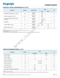 APHBM2012SURKZGC Datasheet Page 2