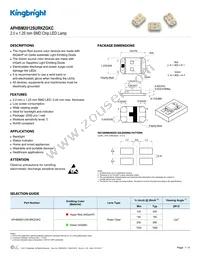 APHBM2012SURKZGKC Datasheet Cover