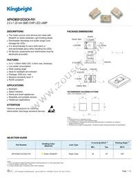APHCM2012CGCK-F01 Datasheet Cover