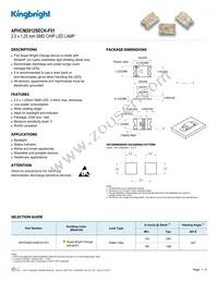 APHCM2012SECK-F01 Datasheet Cover