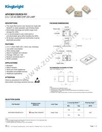 APHCM2012SURCK-F01 Datasheet Cover