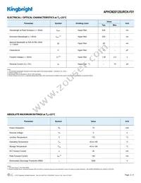 APHCM2012SURCK-F01 Datasheet Page 2