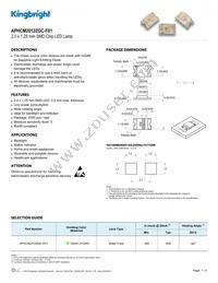 APHCM2012ZGC-F01 Datasheet Cover