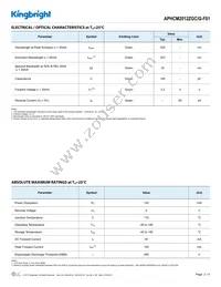 APHCM2012ZGC/G-F01 Datasheet Page 2
