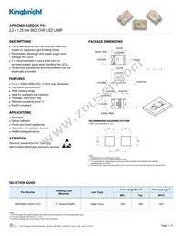 APHCM2012ZGCK-F01 Datasheet Cover