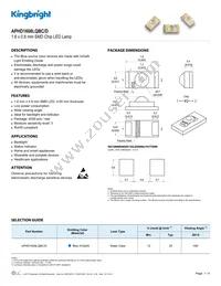 APHD1608LQBC/D Datasheet Cover