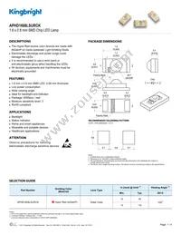 APHD1608LSURCK Datasheet Cover