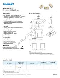 APHD1608LSYCK Datasheet Cover