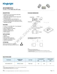APL3015QBC/D-F01 Datasheet Cover