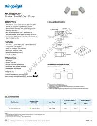 APL3015ZGCK-F01 Datasheet Cover