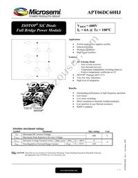 APT06DC60HJ Datasheet Cover