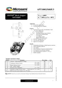 APT100GF60JU3 Datasheet Cover