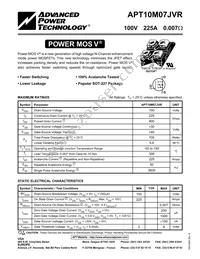 APT10M07JVR Datasheet Cover