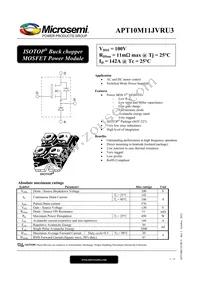 APT10M11JVRU3 Datasheet Cover