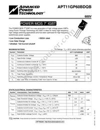 APT11GP60BDQBG Datasheet Cover