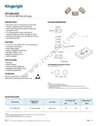 APT1608LZGCK Datasheet Cover