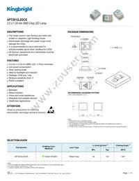 APT2012LZGCK Datasheet Cover