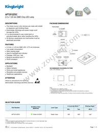 APT2012ZGC Datasheet Cover