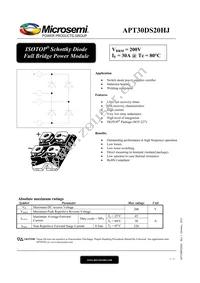 APT30DS20HJ Datasheet Cover