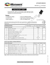 APT40GR120B2D30 Datasheet Cover