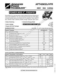 APT40M35JVFR Datasheet Cover