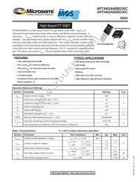 APT44GA60BD30C Datasheet Cover