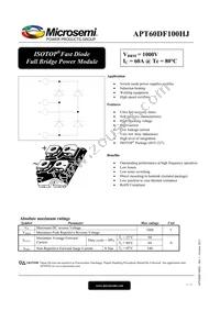 APT60DF100HJ Datasheet Cover