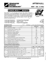 APT8014JLL Datasheet Cover